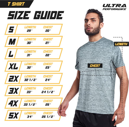 5 Pack Mens Gym Shirts for Men Workout Tshirts Shirts for Men Pack, Men'S Athletic Shirts & Tees, Dri Fit Shirts for Men